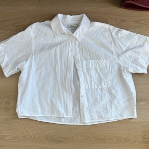 Madewell White Short Sleeve Shirt